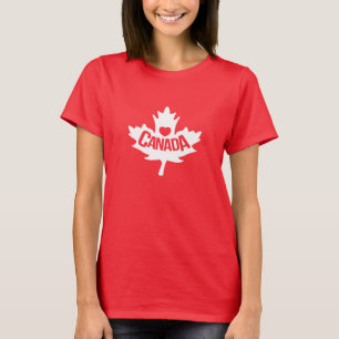 T-shirts Parte superior gráfica canadense das senhoras