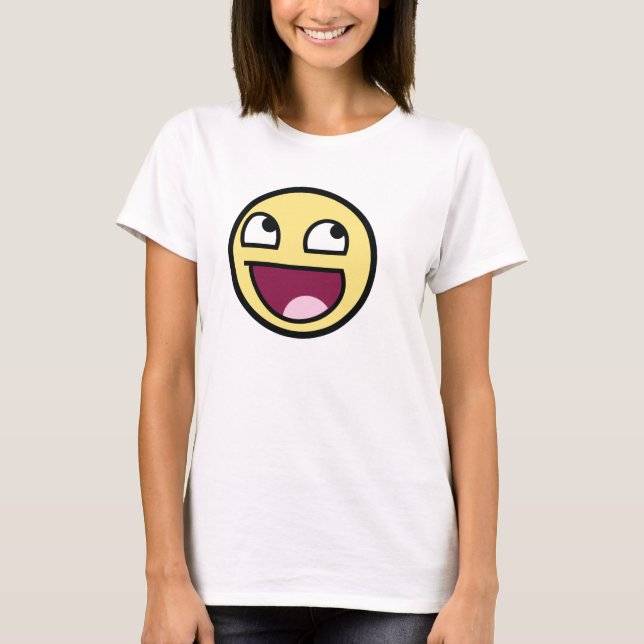 T-shirts Parte superior impressionante das senhoras da cara (Frente)