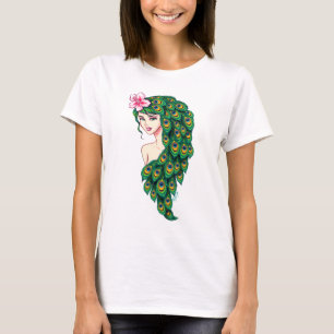 T-shirts Parte superior moderna da colheita da arte