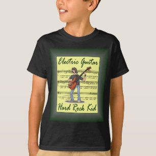 T-shirts Parte traseira da partitura do ~ do miúdo do hard