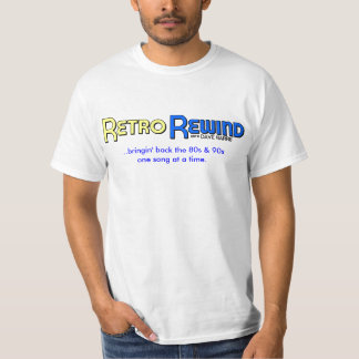 T-shirts Parte traseira retro do bringin da rebobinação… o