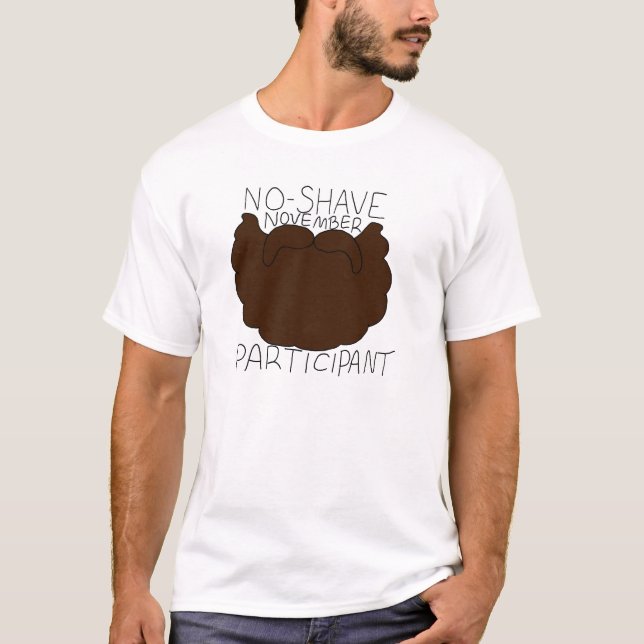T-shirts Participante de novembro sem barba (Frente)