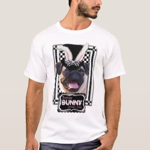 T-shirts Páscoa - algum coelho o ama - Pug