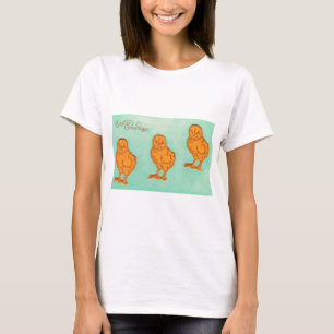 T-shirts Páscoa Saudações Pintinhos Verde
