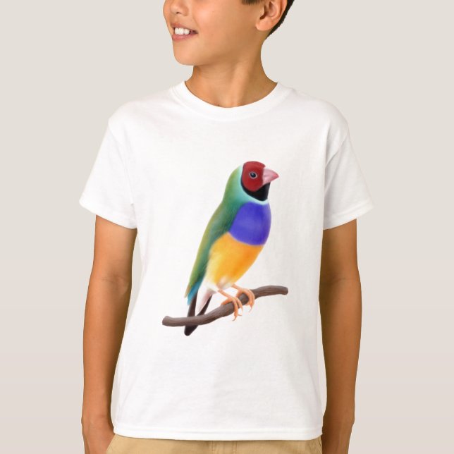 T-shirts Passarinho de Gouldian (Frente)