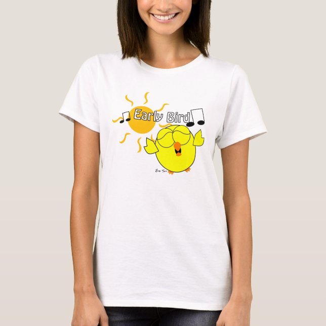 T-shirts Pássaro adiantado (Frente)