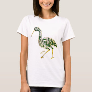 T-shirts Pássaro da caligrafia (cegonha)
