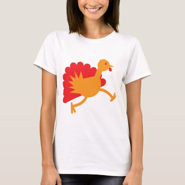 T-shirts Pássaro de Turquia no funcionamento! (Frente)