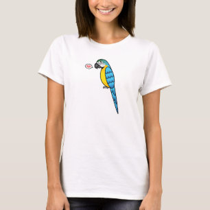 T-shirts Pássaro-Pássaro-Pássaro Azul-Cartoon Amarelo