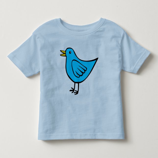 T-shirts Pássaro Pequeno - Azul (Frente)