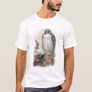 T-shirts Pássaros adultos de Gould do falcão de Islândia