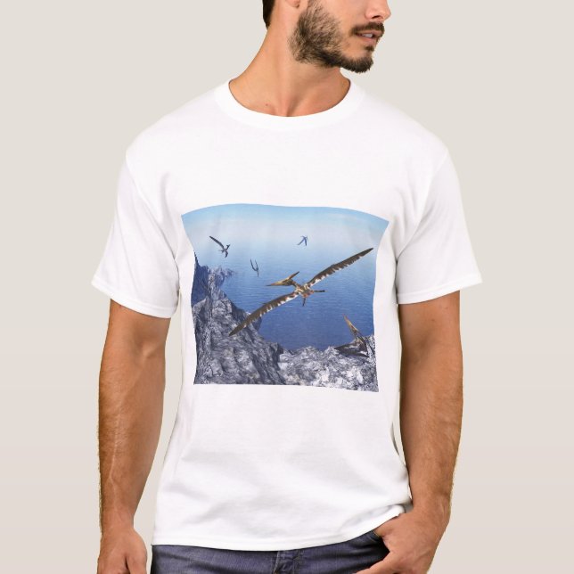 T-shirts Pássaros de Pteranodon - 3D rendem (Frente)