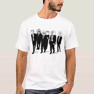 T-shirts passeio cómico das caras do meme da raiva. mim