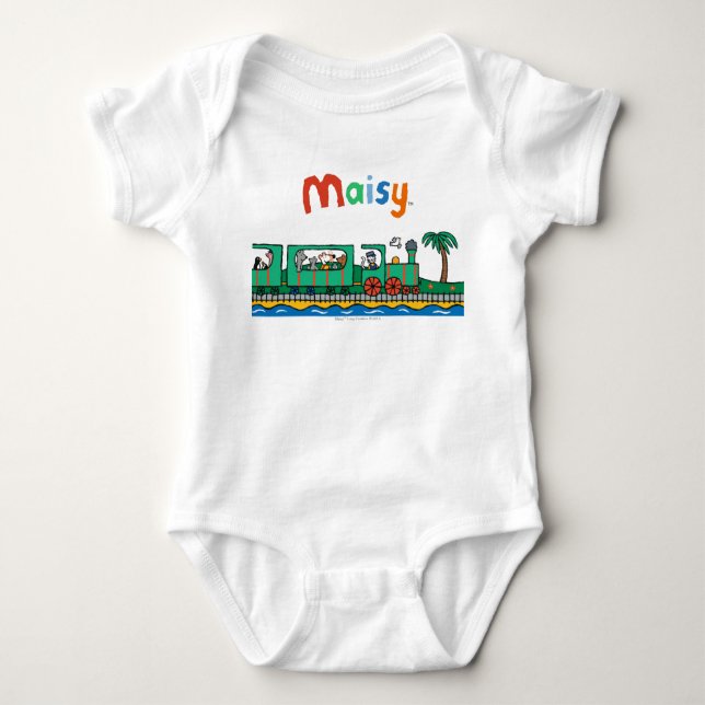 T-shirts Passeio de Maisy e de amigos no trem verde (Frente)