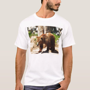 T-shirts Passeio do urso de Brown