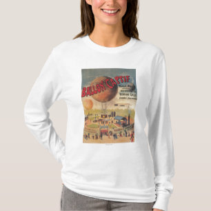 T-shirts Passeios do balão prisioneiro em um poster da