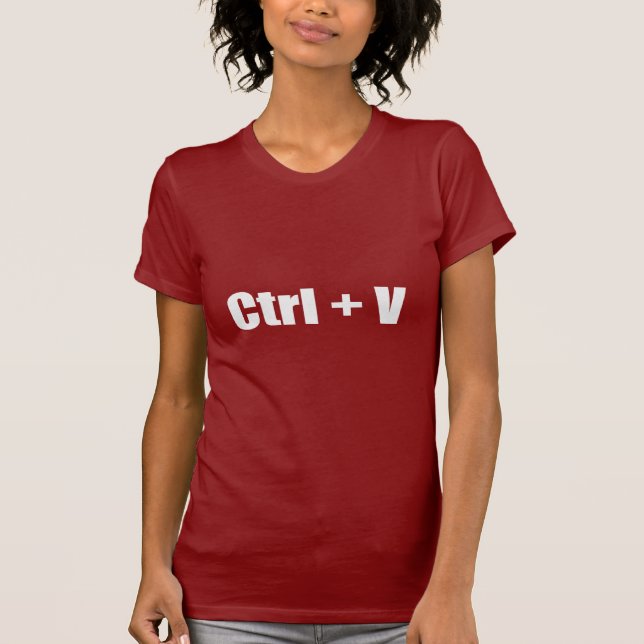 T-shirts Pasta - CTRL + V (Frente)