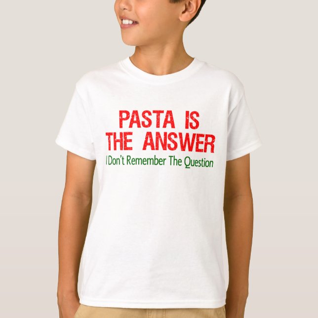 T-shirts Pasta É A Resposta (Frente)