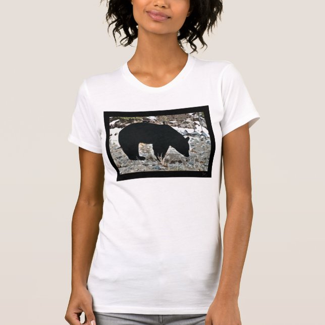 T-shirts Pastando o urso preto (Frente)