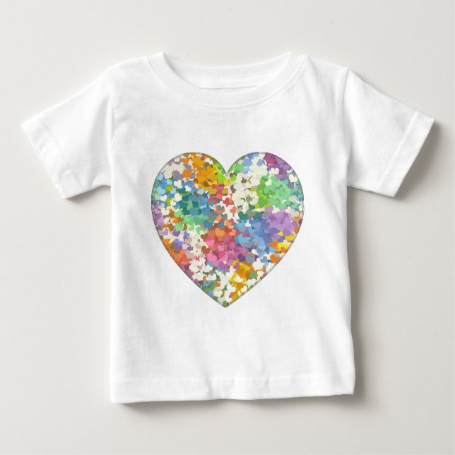 T-shirts Pastel Confetti Hearts (Frente)
