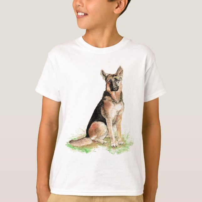 T-shirts Pastor Alemão, Cachorro, Pet, Animal (Frente)