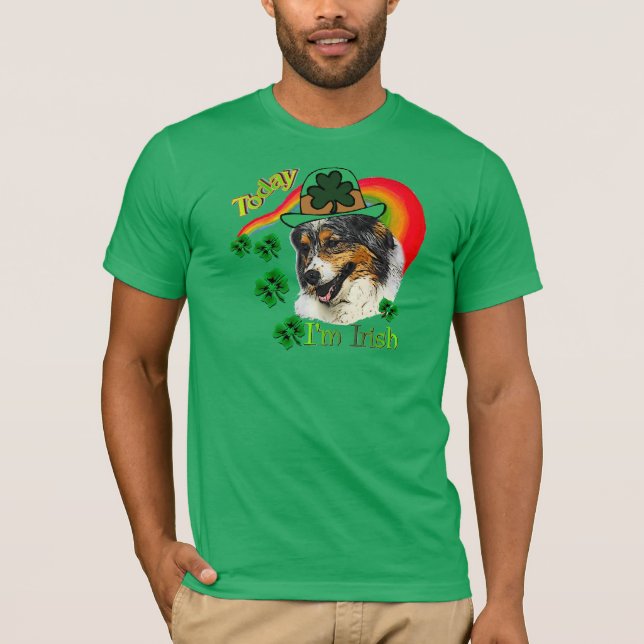 T-shirts Pastor australiano St Patricks (Frente)