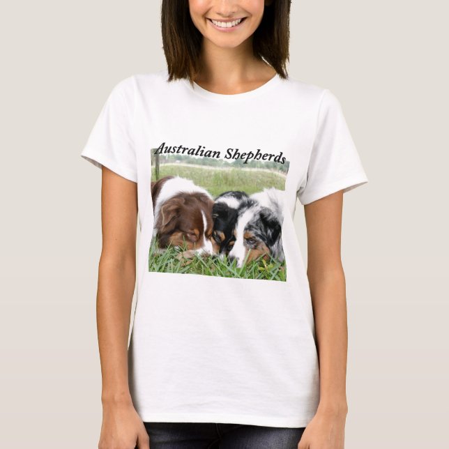 T-shirts Pastores australianos (Frente)