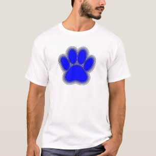 T-shirts Pata De Cão De Azul Com Descrições