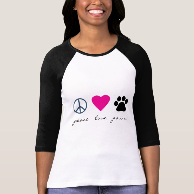 T-shirts Patas do amor da paz (Frente)