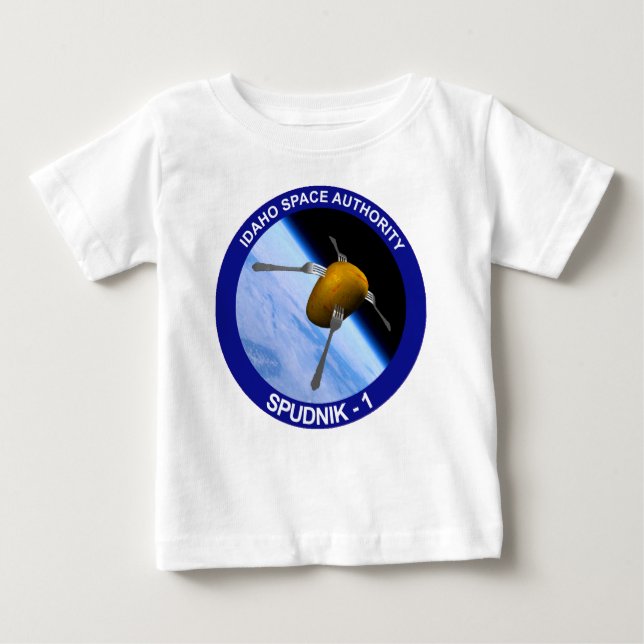 T-shirts Patch da Missão de Satélite Idaho Spudnik (Frente)