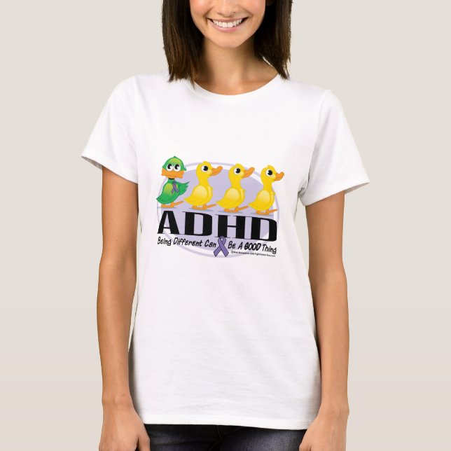 T-shirts Patinho feio de ADHD (Frente)