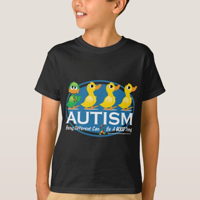 T-shirts Patinho feio do autismo (Frente)