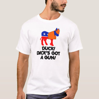 T-shirts Pato! Pau obtido uma arma!