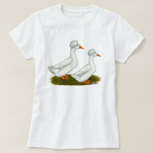 T-shirts Patos: Branco Crested
