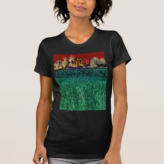 T-shirts Patrick Ranch, Chico, CA (em vermelho e verde) (Frente)