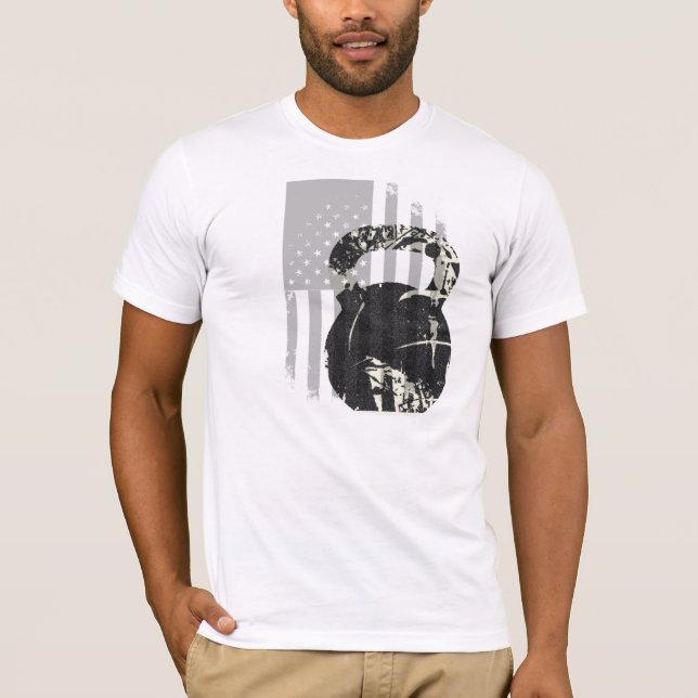 T-shirts Patriota de Kettlebell (Frente)