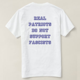 T-shirts Patriota Patriótico Azul Anti-Fascismo