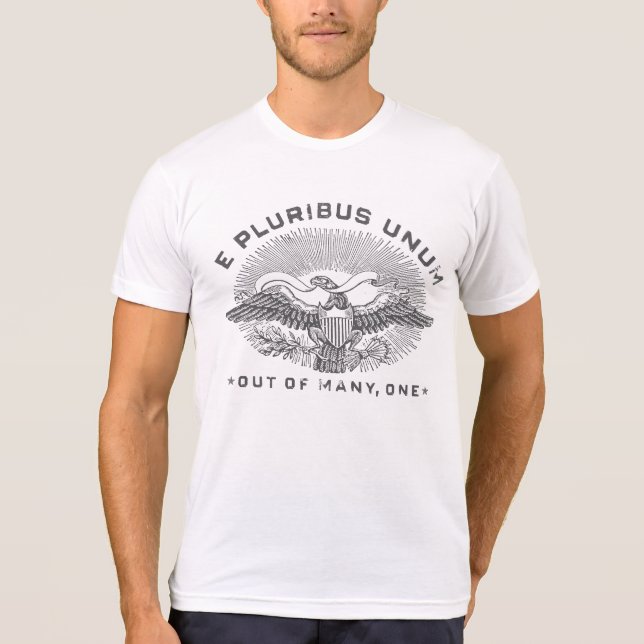 T-shirts Patriotic E Pluribus Unum Eagle (Frente)