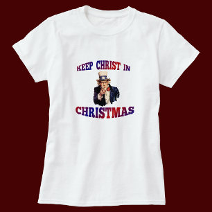 T-shirts Patriotic Keep Christ In Christmas Shirts
