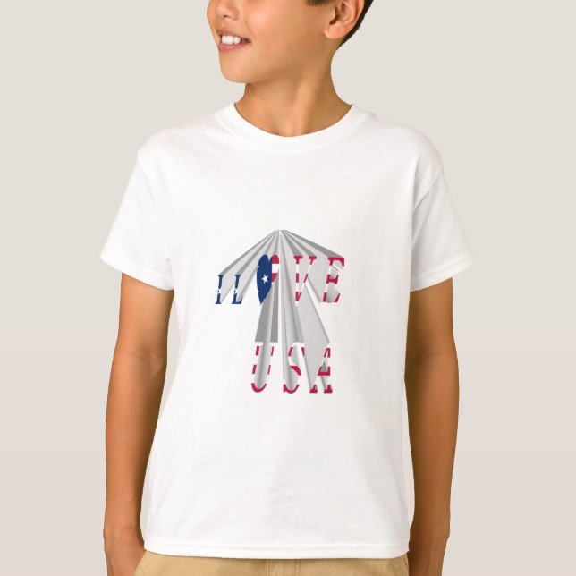 T-shirts Patriotismo Crescente: Eu Amo Arte Perspectiva dos (Frente)