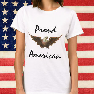 T-shirts Patriotismo Vintage Águia Americana Voando