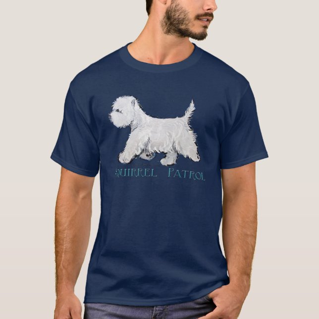 T-shirts Patrulha do esquilo de Westie (Frente)