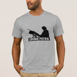 T-shirts Patrulha do zombi - na arma