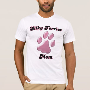 T-shirts Pawprint Cor-de-rosa - Sensível Terrier