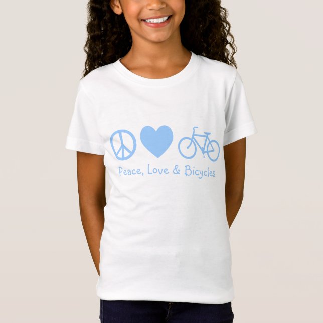 T-shirts Paz, Amor & Bicicletas (Frente)