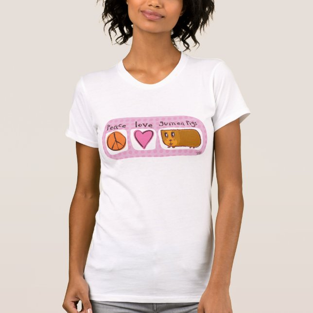 T-shirts paz, amor, cobaias (Frente)