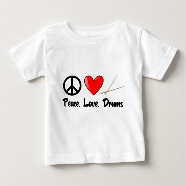 T-shirts Paz, amor, e cilindros (Frente)