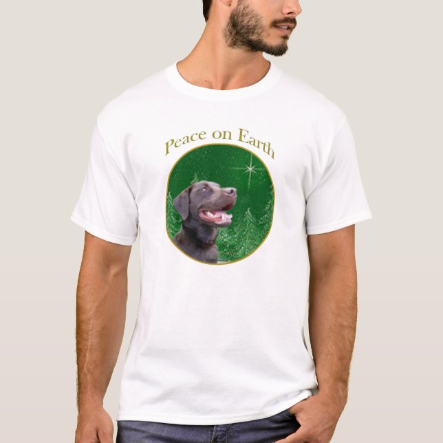 T-shirts Paz de Labrador Retriever (choc) (Frente)