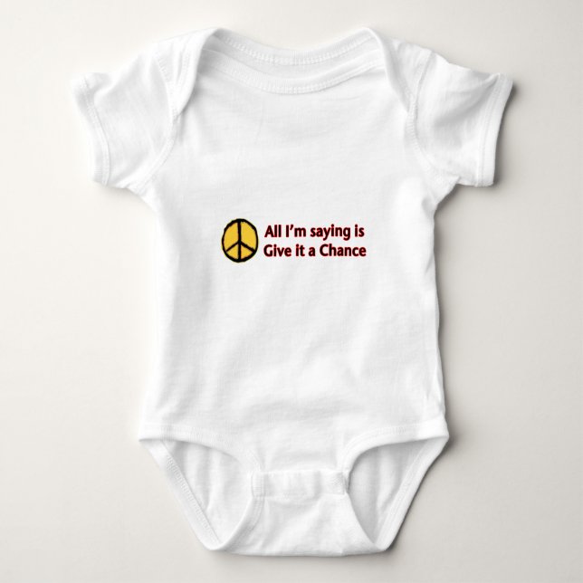 T-shirts Paz - Deem-lhe uma oportunidade (Frente)