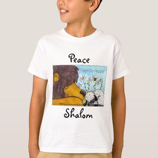 T-shirts Paz Gentil de Leão e Lamb (Frente)